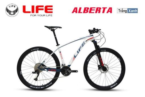 Xe đạp địa Hình Life Alberta Màu Trắng Xanh