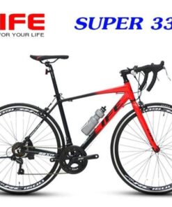 xe đạp life supper 33 màu đỏ đen