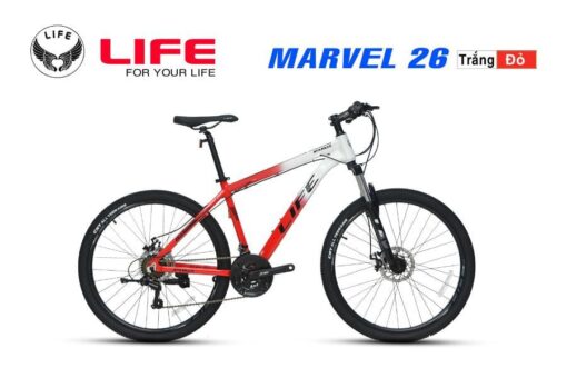 Xe đạp Life Marvel 26 Màu Trắng đỏ