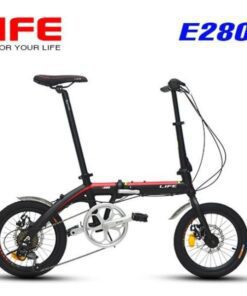 Xe đạp Gấp Life E280 Màu đen đỏ