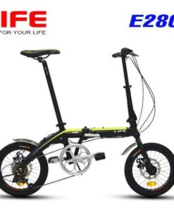 Xe đạp Gấp Life E280 Màu đen Vàng