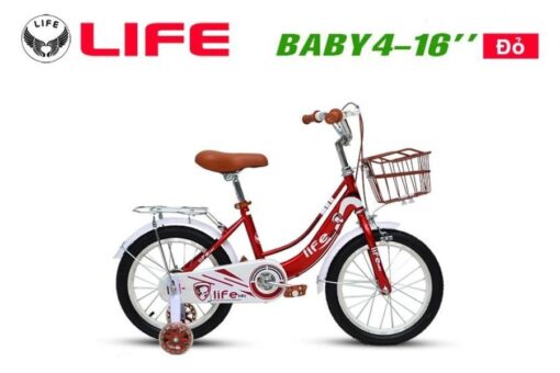 Xe đạp Life Baby4-16_ Màu đỏ