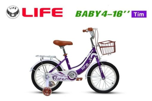 Xe đạp Life Baby4-16_ Màu Tím