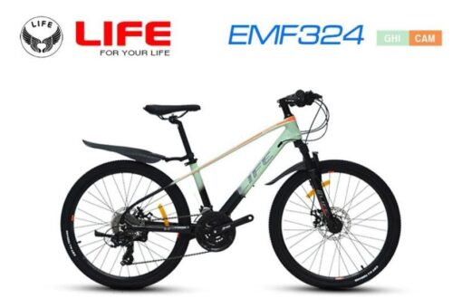 Xe đạp Life Emf324 Màu Ghi Cam