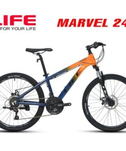 Xe đạp Life Marvel 24 Màu Cam Xanh