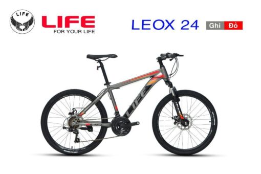 Xe đạp địa Hình Life Leox 24 Ghi đỏ