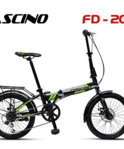 Xe đạp Gấp Fascino Fd20 Màu đen Xanh Lá