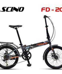 Xe đạp Gấp Fascino Fd20 Màu Ghi Cam