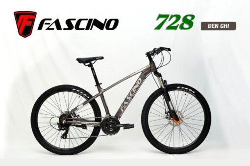 Xe đạp địa Hình Fascino 728 Màu đen Ghi