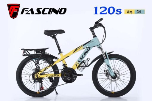 Xe đạp đia Hình Trẻ Em Fascino 120s Màu Vàng Ghi