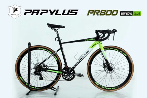 Xe đạp đua Papylus Pr800 đen Xanh Lá