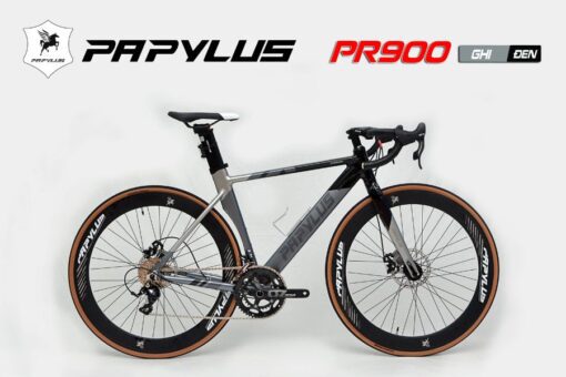 Xe đạp đua Papylus Pr900 Màu Ghi đen