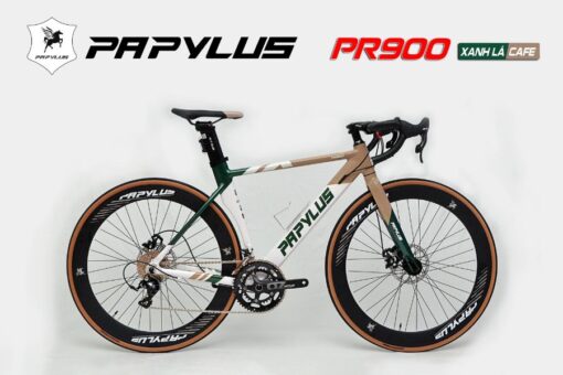 Xe đạp đua Papylus Pr900 Màu Xanh Lá Cafe