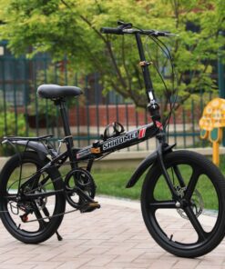 Xe đạp gấp Shibomei giá siêu siêu rẻ giảm 250K 13 Xe đạp Gấp Shibomei Vành đúc Có đề Màu đen Thêm Gacbaga