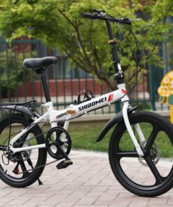 Xe đạp gấp Shibomei giá siêu siêu rẻ giảm 250K 12 Xe đạp Gấp Shibomei Vành đúc Có đề Màu Trắng Thêm Gacbaga