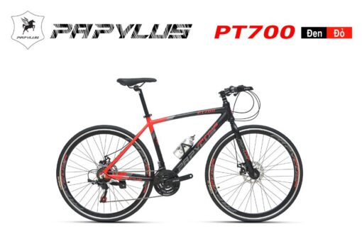 Xe đạp Touring Papylus Pt700 Màu đen đỏ