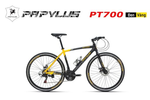 Xe đạp Touring Papylus Pt700 Màu đen Vàng