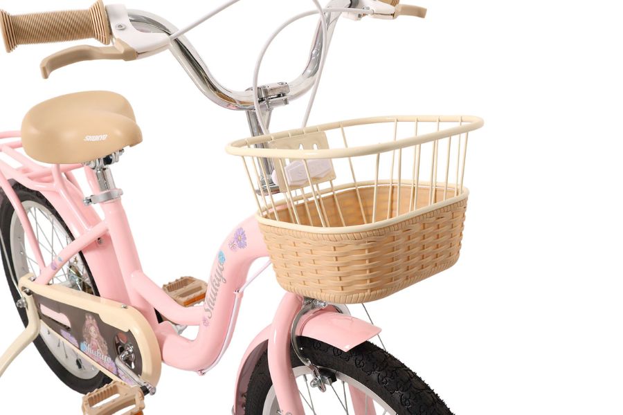Xe đạp trẻ em bé gái Shukyo S3 34 Giỏ Xe Xe đạp Trẻ Em Bé Gái Shukyo S3
