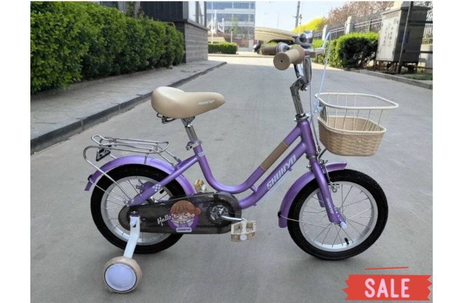 Xe đạp trẻ em Shukyo F2 cho bé gái 13 Xe đạp Trẻ Em Shukyo F2 Cho Bé Gái Màu Tím