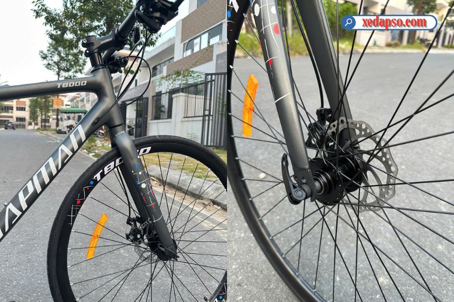 Xe đạp đường phố Chapman T8000 - Khung nhôm 45 Khung Và Phuộc Xe đạp đường Phố Chapman T8000