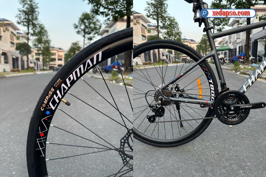 Xe đạp đường phố Chapman T8000 - Khung nhôm 47 Phần Bánh Sau Xe đạp đường Phố Chapman T8000