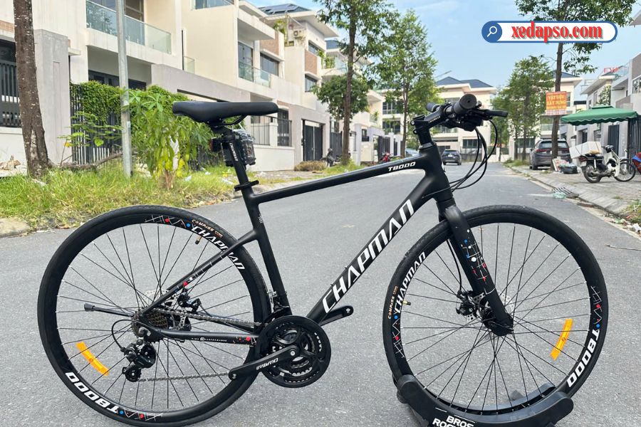Xe đạp đường phố Chapman T8000 - Khung nhôm 43 Xe đạp đường Phố Chapman T8000 Màu đen