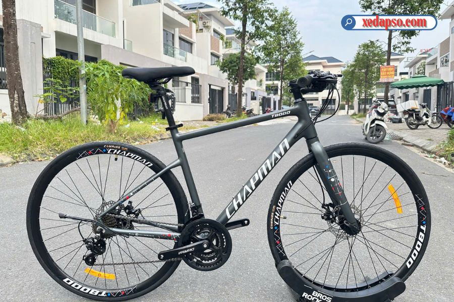 Xe đạp đường phố Chapman T8000 - Khung nhôm 41 Xe đạp đường Phố Chapman T8000 Màu Xám