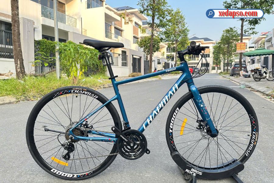 Xe đạp đường phố Chapman T8000 - Khung nhôm 40 Xe đạp đường Phố Chapman T8000 Màu Xanh