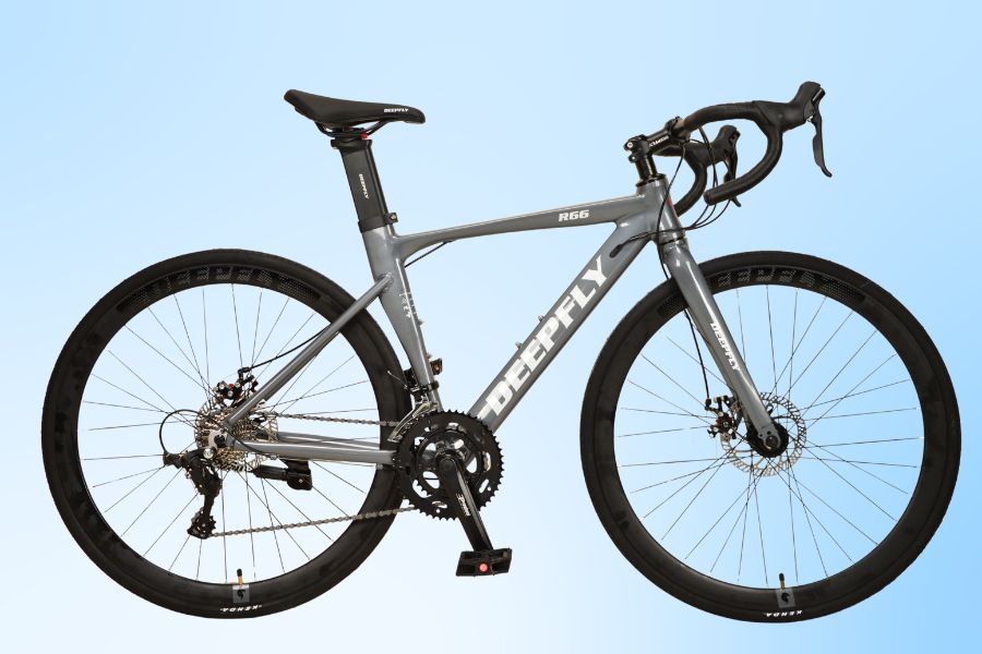 Xe đạp đua DeepFly R66 cối nổ, tay đề lắc 16 Xe đạp đua Deepfly R66 Màu Xám