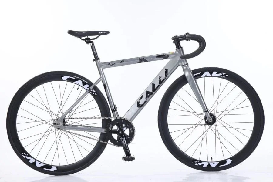 xe đạp fixed gear calli F5000 màu ghi