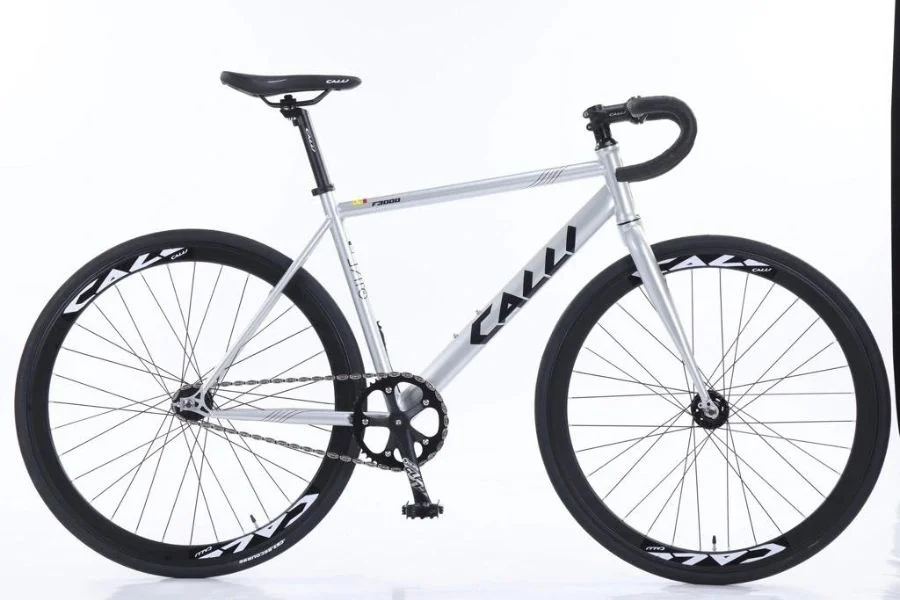 xe đạp fixgear calli F3000 màu bạc