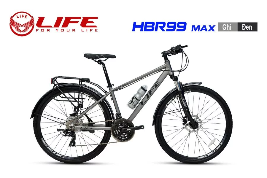 Xe đạp Life Hbr99 Màu Ghi đen