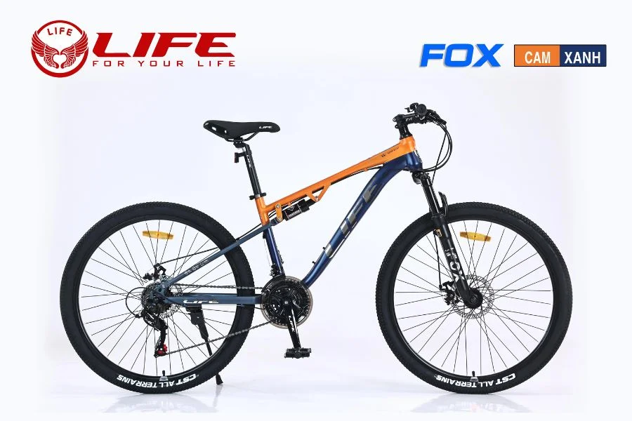 Xe đạp địa Hình Life Fox Cam Xanh