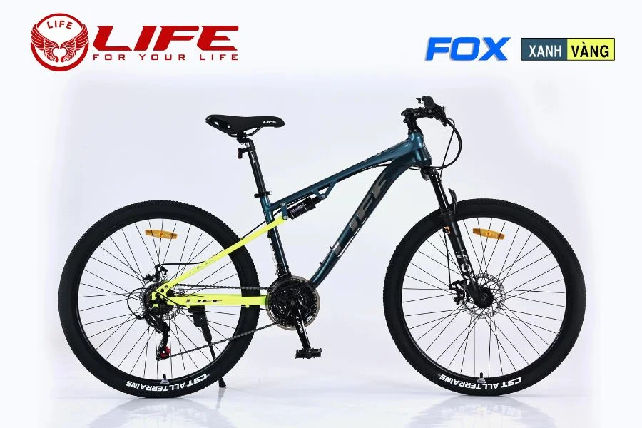 Xe đạp địa Hình Life Fox Xanh Vàng