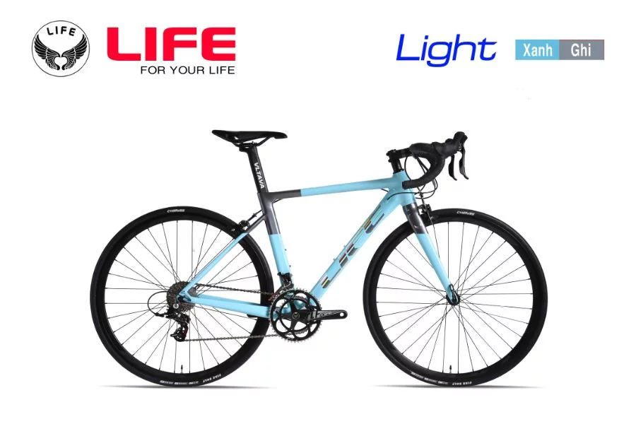 Xe đạp đua life light màu xanh ghi