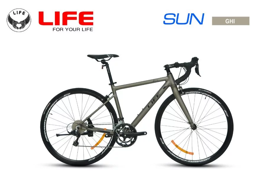 Xe đạp đua life sun màu ghi