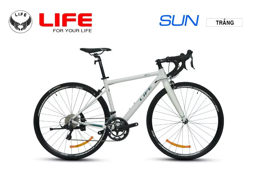 Xe đạp đua life sun màu trắng