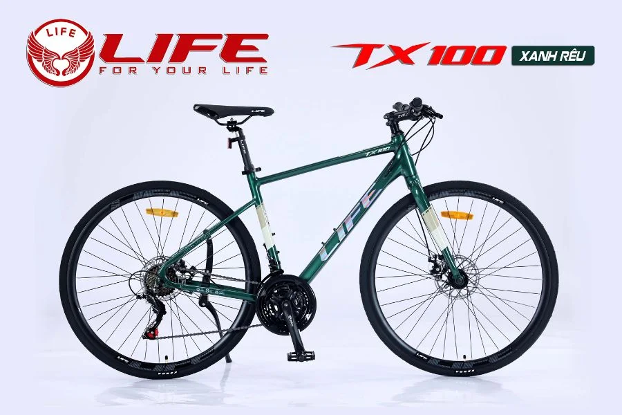 Xe đạp life tx100 màu xanh biếc