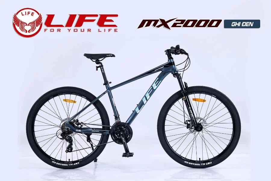 Xe đạp địa Hình Life Mx2000 Màu Ghi đen