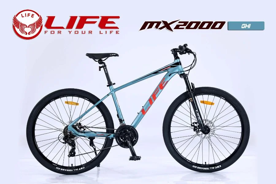 Xe đạp địa Hình Life Mx2000 Màu Ghi Xanh