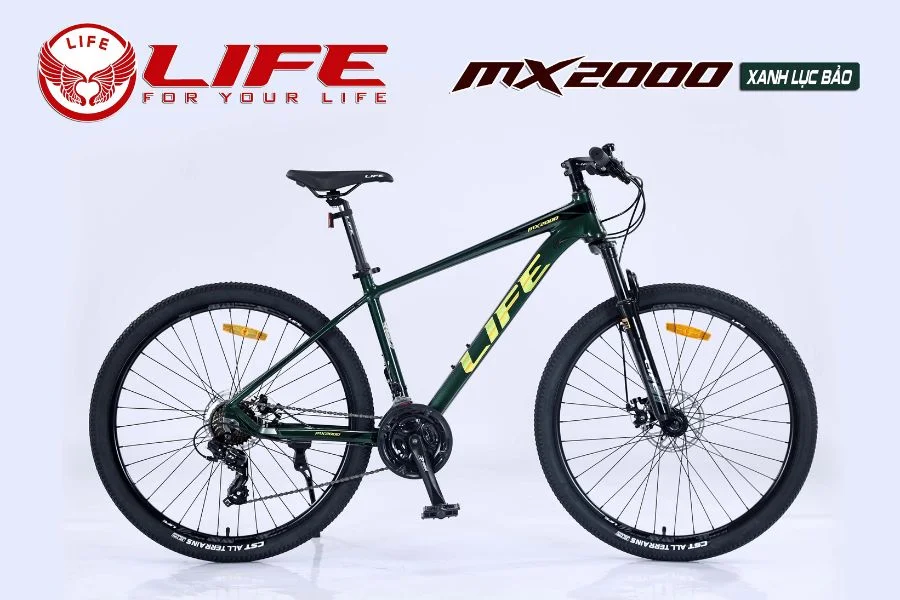 Xe đạp địa Hình Life Mx2000 Màu Xnah Lục Bảo