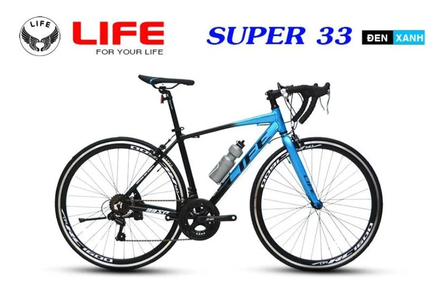 xe đạp life supper 33 màu xanh đen