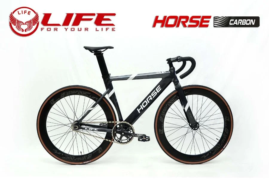 Xe đạp Fixed Gear Life Horse Màu Carbon