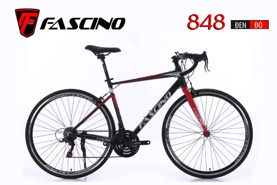 Xe đạp đua Fascino 848 Màu đen đỏ