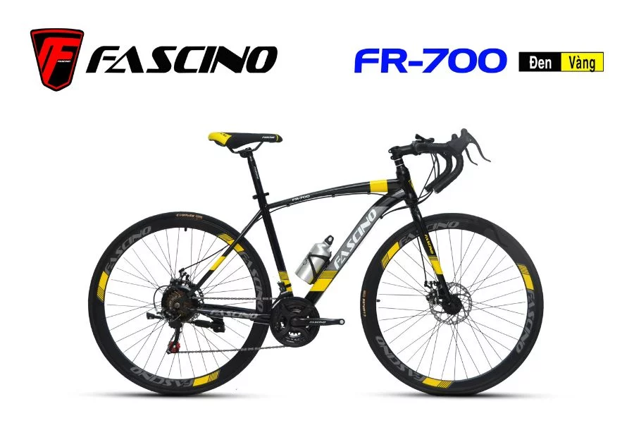 Xe đạp đua Fascino Fr-700 đen Vàng