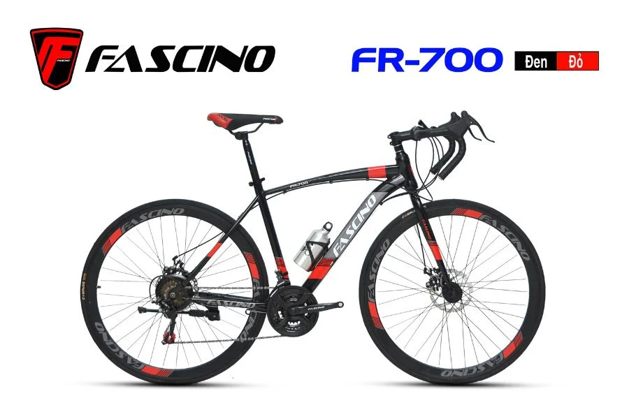 Xe đạp đua Fascino Fr-700 Màu đen đỏ