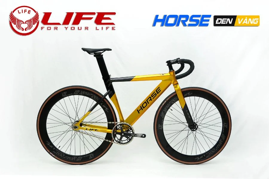 Xe đạp Fixed Gear Life Horse Màu đen Vàng