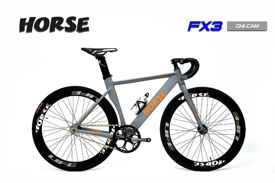 Xe đạp Fixed Gear Horse Fx3 Màu Ghi Cam