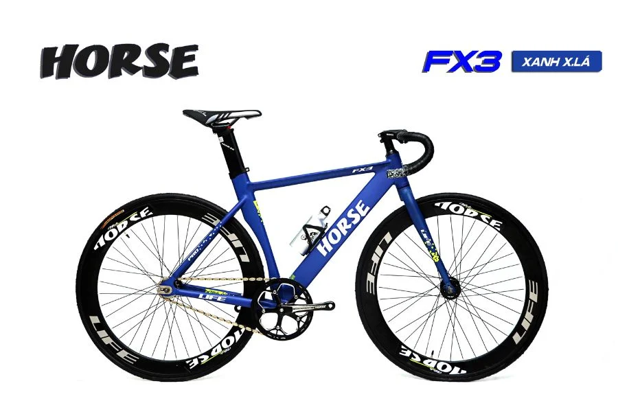 Xe đạp Fixed Gear Horse Fx3 Màu Xanh