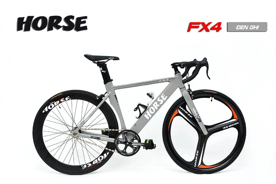 Xe đạp Fixed Gear Horse Fx4 Màu Ghi đen